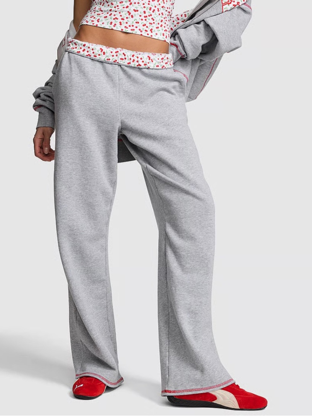 Victoria secret pink x Frankie’s bikini berry boyfriend sweatpants XS NWT - Picture 2 of 5